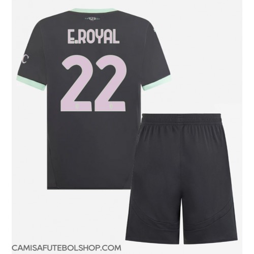 Camisa de time de futebol AC Milan Emerson Royal #22 Replicas 3º Equipamento Infantil 2024-25 Manga Curta (+ Calças curtas)